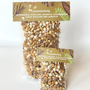 Nussmischung, Pistazien, Leblebi Kichererbsen, Gewürzmais, Mandeln