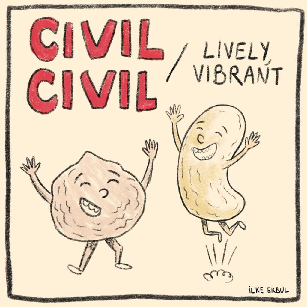 Hayat Delikatessen; Türkisch mit Karikaturen; Genuss mit Karikaturen; Pistazienkerne; Piccola Haselnüsse; Cıvıl cıvıl