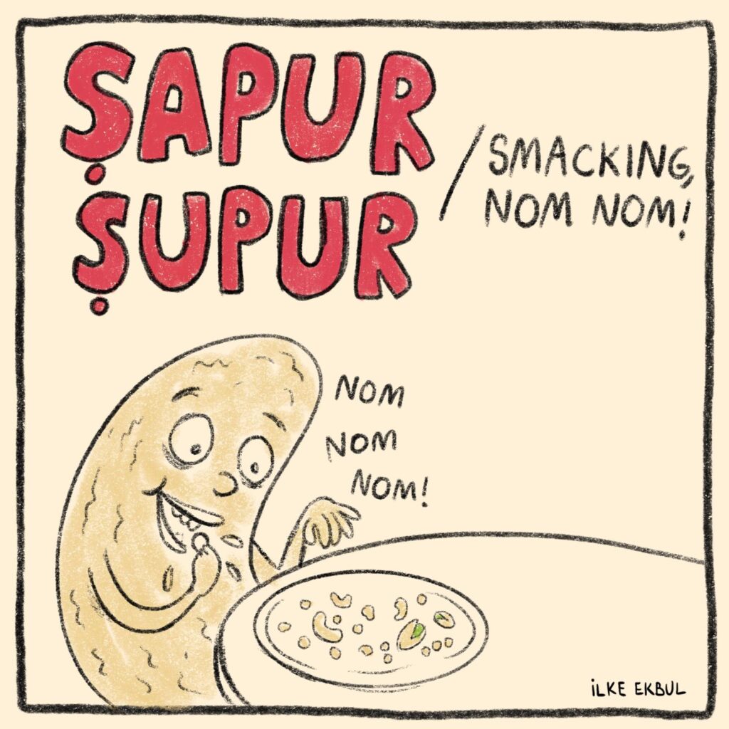 Hayat Delikatessen; Türkisch mit Karikaturen; Genuss mit Karikaturen; Pistazienkerne; Piccola Haselnüsse; Şapur şupur
