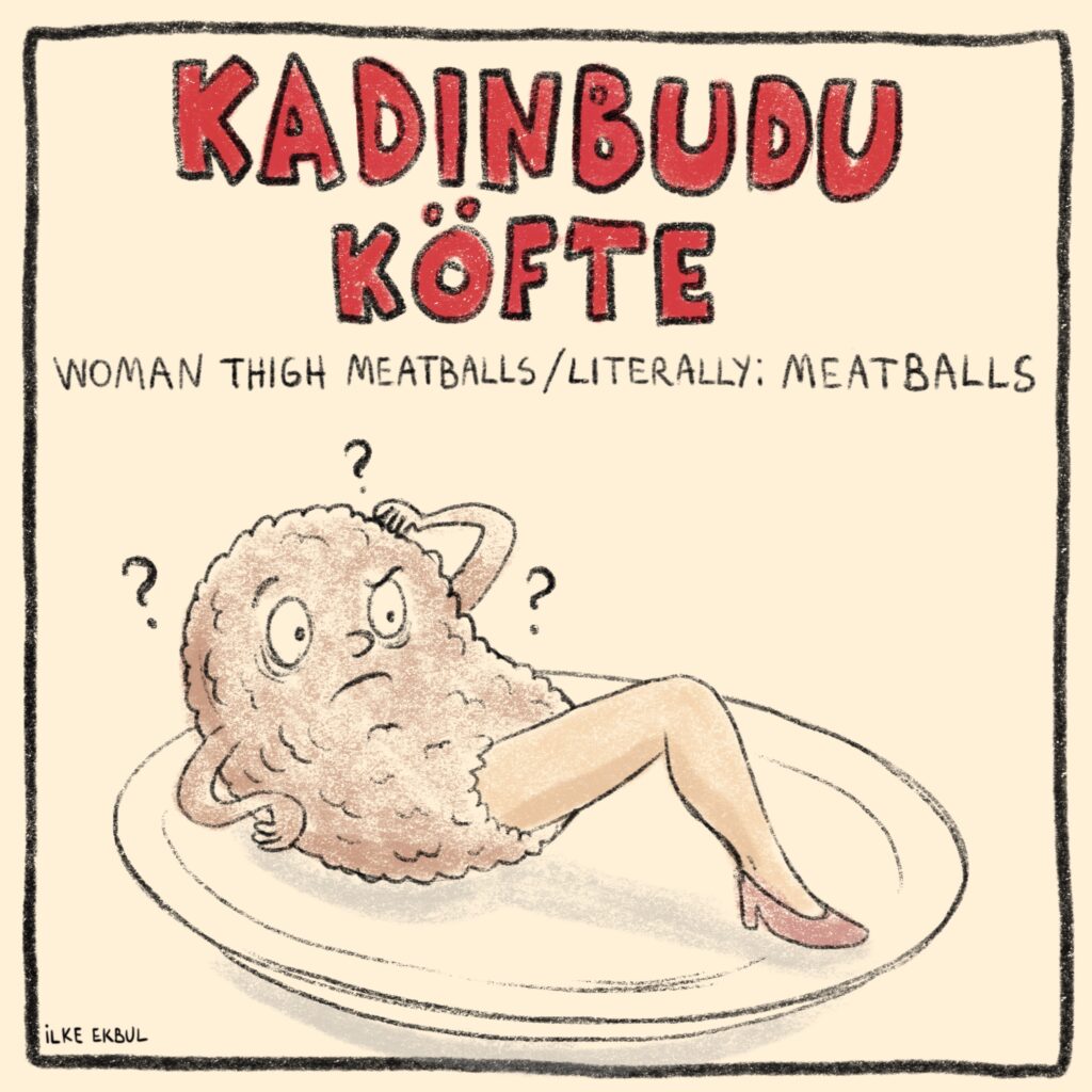 Kadınbudu Köfte, Türkisch für Genussmenschen, Karikaturen, Genuss, Pistazienkerne, Nüsse, Hayat Delikatessen, Rezepte